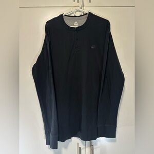 Nike Men's XXL Club Fleece Black Long Sleeve Henley Shirt Style 228989-010